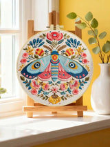 Colorful Folk Moth Embroidery Kit