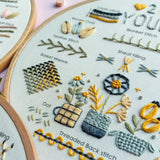3-Piece Beginner Embroidery Stitch Learning Kit