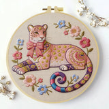 Blush Leopard Embroidery Kit