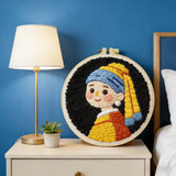 20X20CM/7.87inch Girl punch needle embroidery set kit Stitch Embroidery Knitted embroidery DIY handmade gift Craft Painting