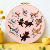 Playful Cats Embroidery Kit