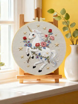Celestial Rose Unicorn Embroidery Kit
