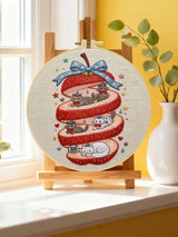 Strawberry Kitten Haven Embroidery Kit