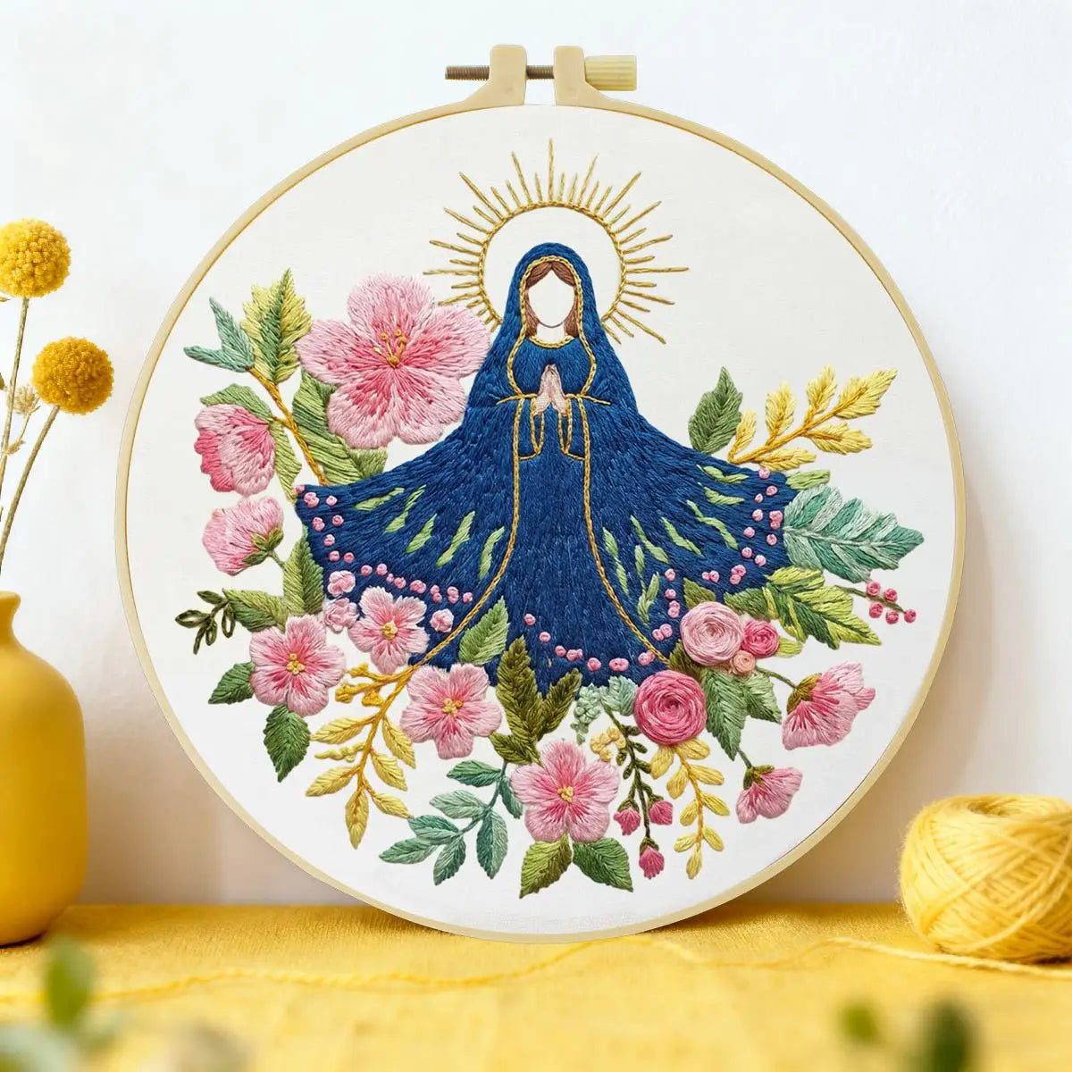 Our Lady of Grace Floral Embroidery Kit