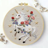 Celestial Rose Unicorn Embroidery Kit
