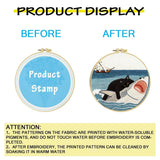 Cat vs. Shark Embroidery Kit