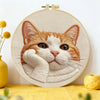 Dreamy Ginger Cat Embroidery Kit
