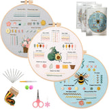3/4pcs Beginner Embroidery Starter Kit