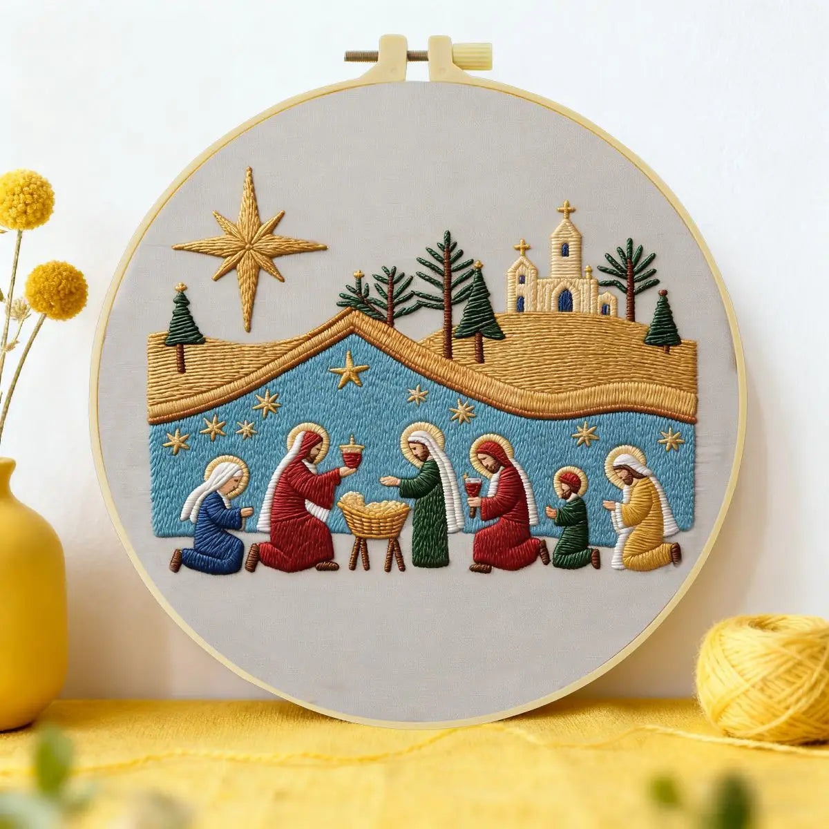 Christmas Nativity Scene Embroidery Kit