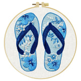 Coastal Blue Flip-Flops Embroidery Kit 🌊🩴
