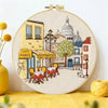 Montmartre Café Embroidery Kit – Paris Street DIY Hand Embroidery Hoop Art Set