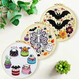 Spooky Halloween Embroidery Kit – 3 Designs