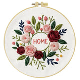 Home Sweet Home Floral Wreath Embroidery Kit