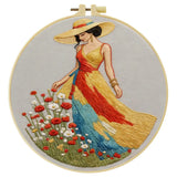 Summer Meadow Lady Embroidery Kit