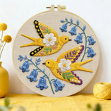 Floral Swallows Embroidery Kit 🕊️🌸