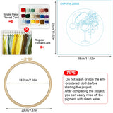 Christmas Wine Glass Embroidery DIY Kit – Festive Holiday Beginner Stitching Kit with Hoop, Pattern & Threads