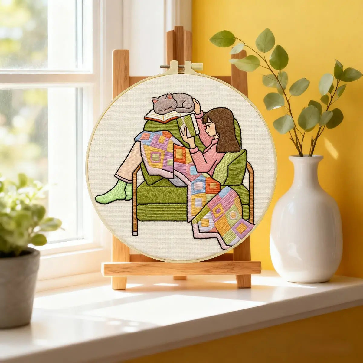 Cozy Reading Corner Embroidery Kit
