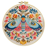 Colorful Folk Moth Embroidery Kit