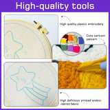 20X20CM/7.87inch Beach punch needle embroidery set kit Stitch Embroidery Knitted embroidery DIY handmade gift Needle Art
