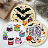 Spooky Halloween Embroidery Kit – 3 Designs