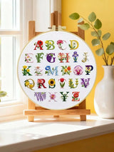 Floral Alphabet Embroidery Sampler Kit