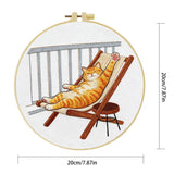 Lazy Summer Cat Embroidery Kit
