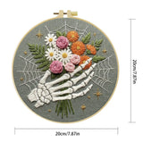 Floral Skeleton Hand Embroidery Kit