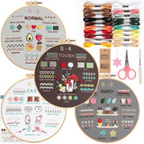 3/4pcs Beginner Embroidery Starter Kit