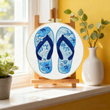 Coastal Blue Flip-Flops Embroidery Kit 🌊🩴