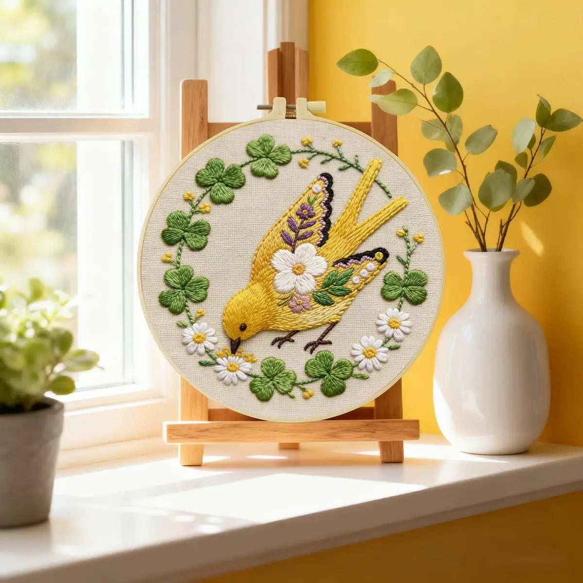 Golden Bird Embroidery Kit