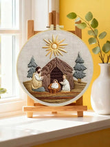 Nativity Scene Embroidery Kit – Holy Family DIY Hand Embroidery Hoop Art Set