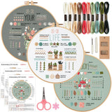3/4pcs Beginner Embroidery Starter Kit