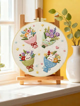 Bunny Flower Bouquets Embroidery Kit