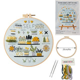 3-Piece Beginner Embroidery Stitch Learning Kit