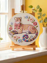 Blush Leopard Embroidery Kit