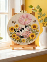 Sunflower Sewing Cat Embroidery Kit