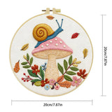 Whimsical Snail & Mushroom Embroidery Kit 🍄🐌