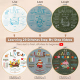 Love, Laugh & Live Beginner Embroidery Kit