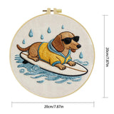 Surfing Dachshund Embroidery Kit
