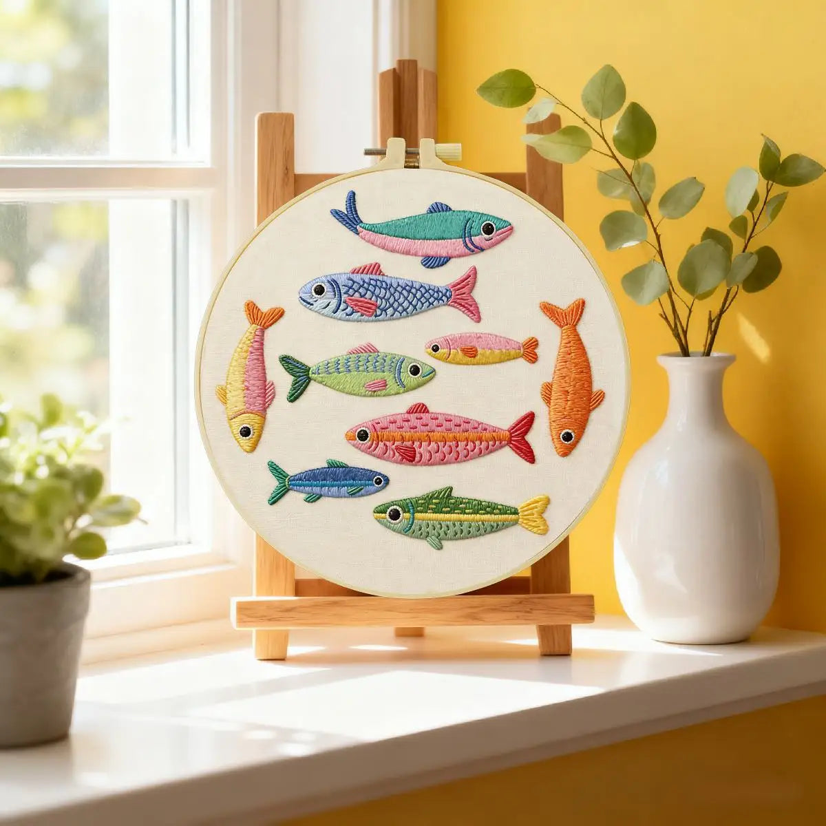 Colorful Fish Embroidery Kit