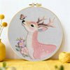 Pink Deer & Butterfly Embroidery Kit
