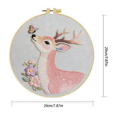 Pink Deer & Butterfly Embroidery Kit