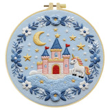Enchanted Unicorn Castle Embroidery Kit