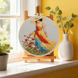 Summer Meadow Lady Embroidery Kit