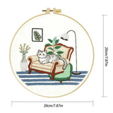 Cozy Cat Armchair Embroidery Kit
