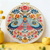 Colorful Folk Moth Embroidery Kit