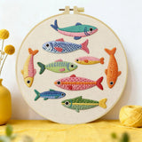 Colorful Fish Embroidery Kit