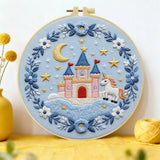 Enchanted Unicorn Castle Embroidery Kit