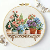 Flower Shelf Embroidery Kit