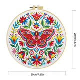 Colorful Folk Moth & Floral Embroidery Kit